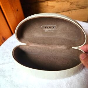 Coach Cream Oval Women's Eyeglass Case